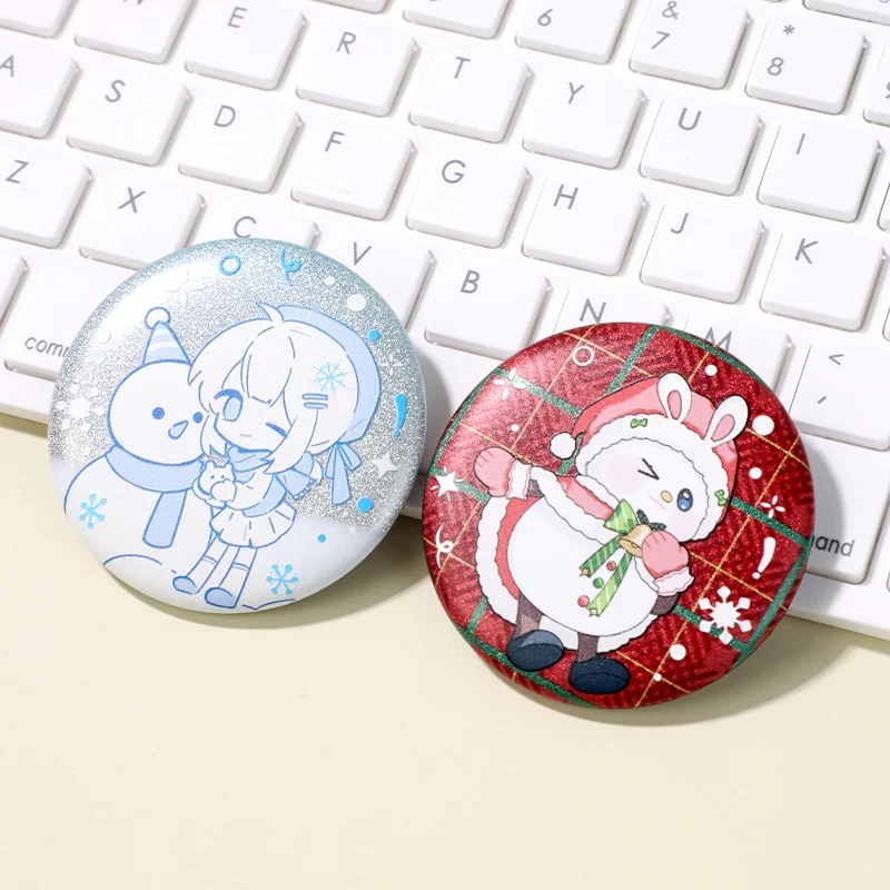 Custom 3D Glitter Holographic Button Pins - Image 15
