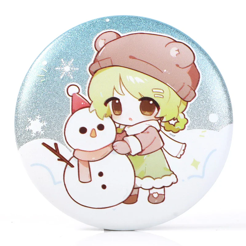 Custom 3D Glitter Holographic Button Pins - Image 3