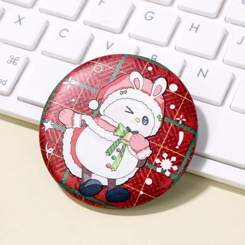 Custom 3D Glitter Holographic Button Pins - Image 5