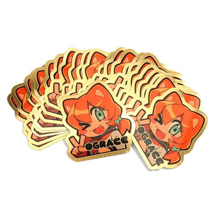 Custom Brushed Gold Stickers - Image 10