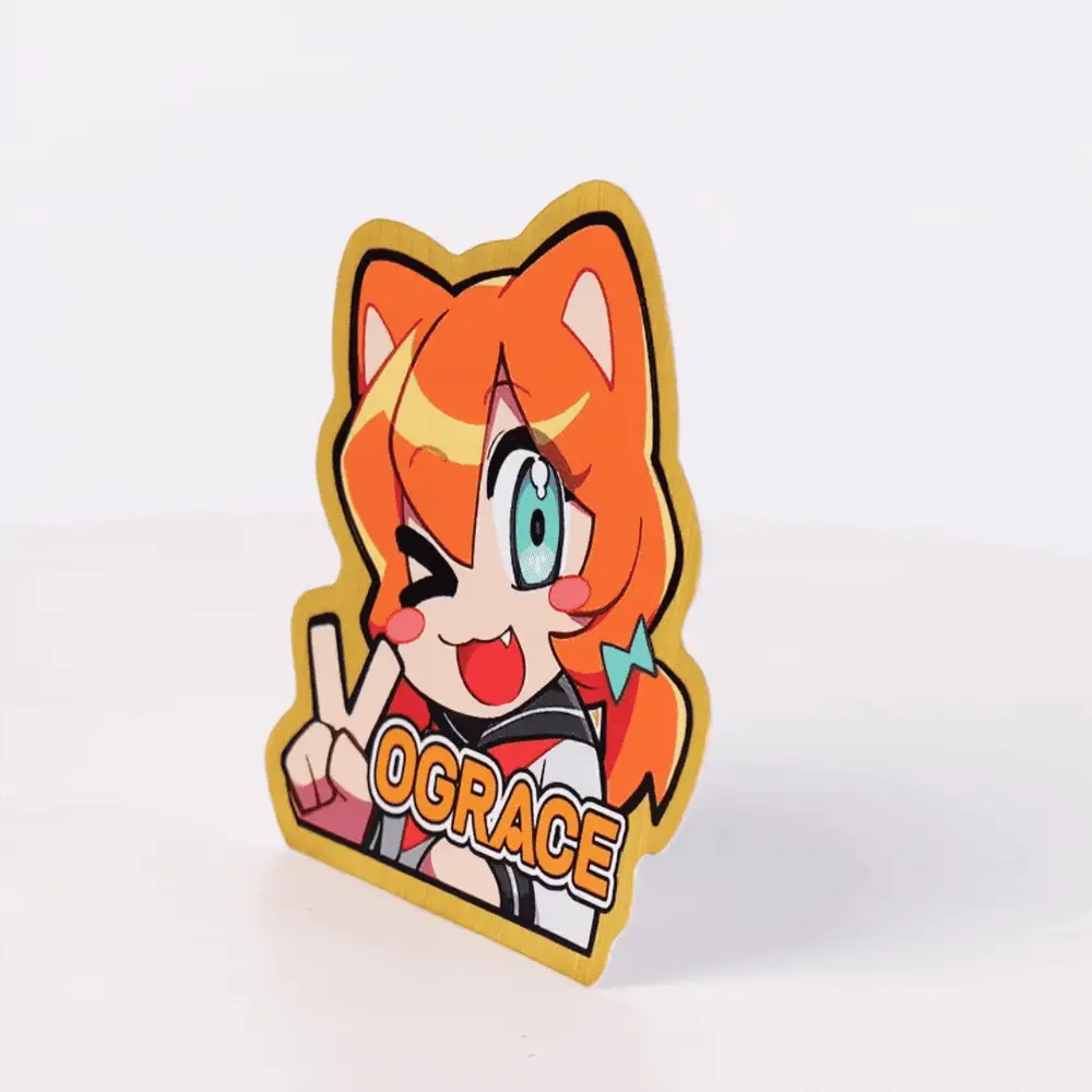 Custom Brushed Gold Stickers - Image 2