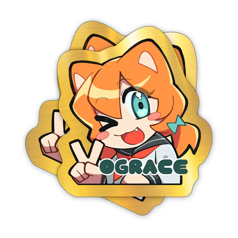 Custom Brushed Gold Stickers - Image 9