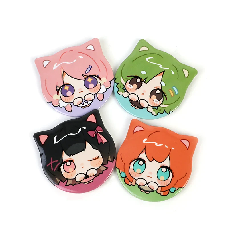 Custom Cat Ear Shapes Button Pins - Image 2