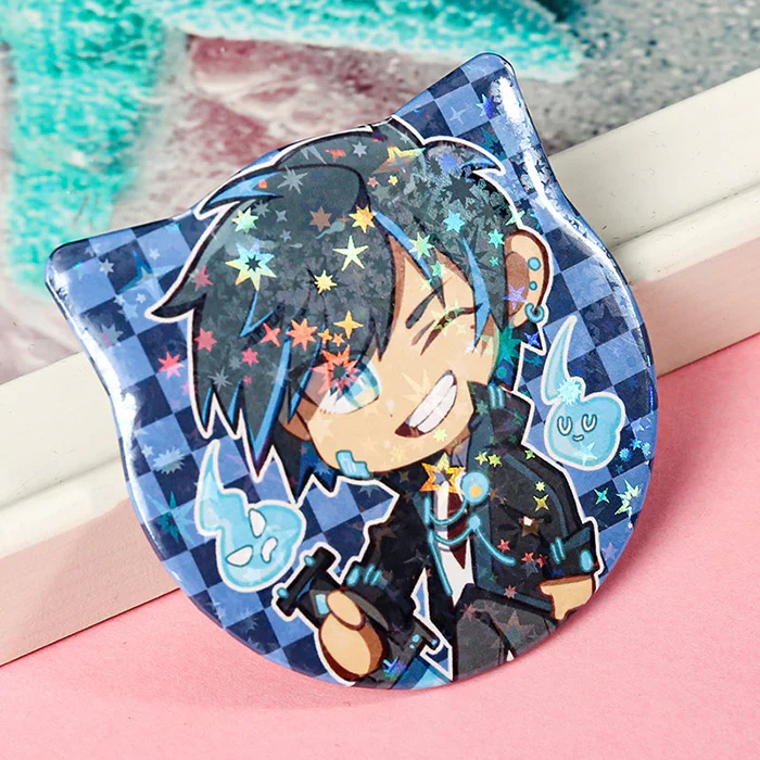 Custom Cat Ear Shapes Button Pins - Image 5