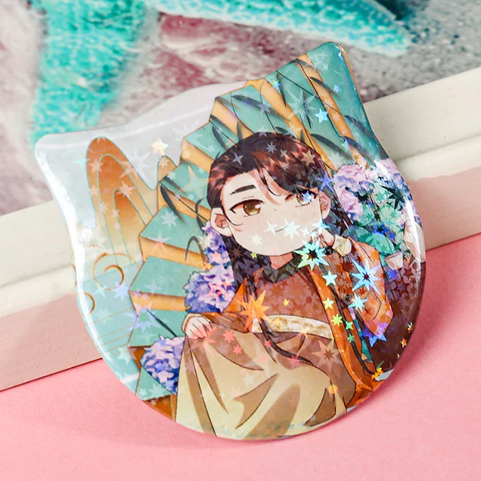 Custom Cat Ear Shapes Button Pins - Image 8