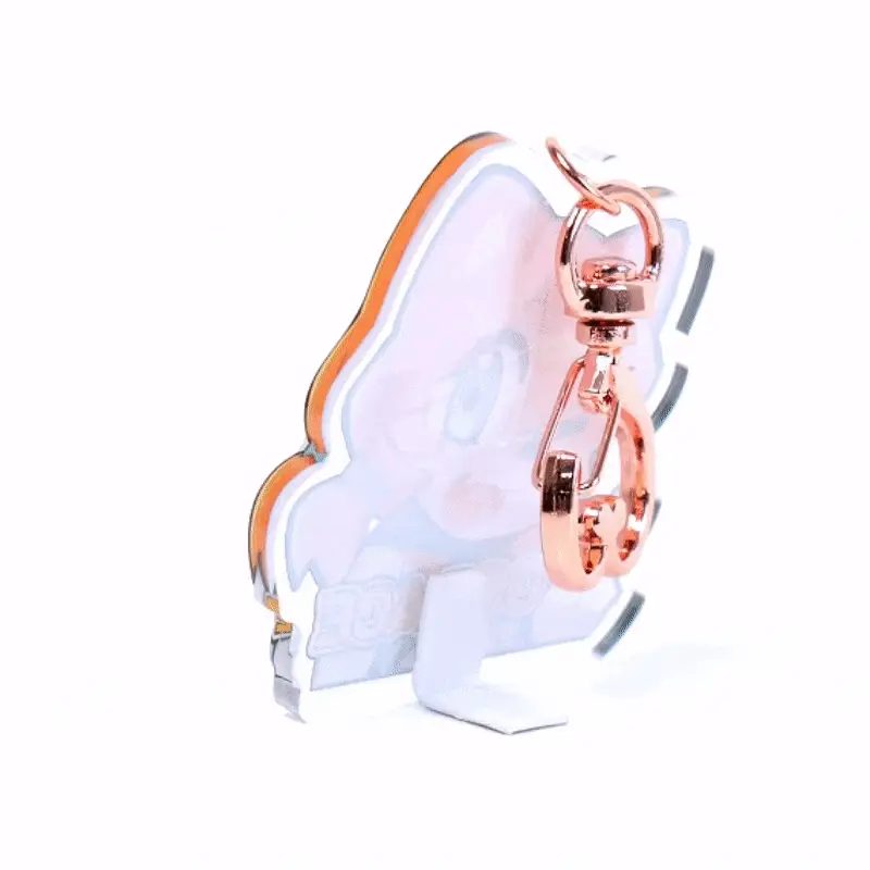 Custom Clear Acrylic Keychains Single Side Printing - Image 2