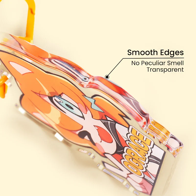 Custom Clear Acrylic Keychains Single Side Printing - Image 3