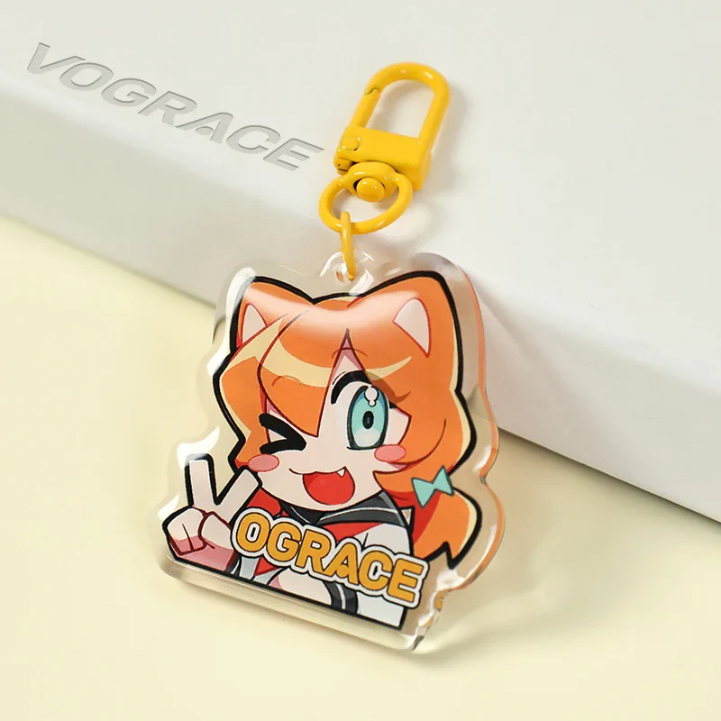 Custom Clear Acrylic Keychains Single Side Printing - Image 4