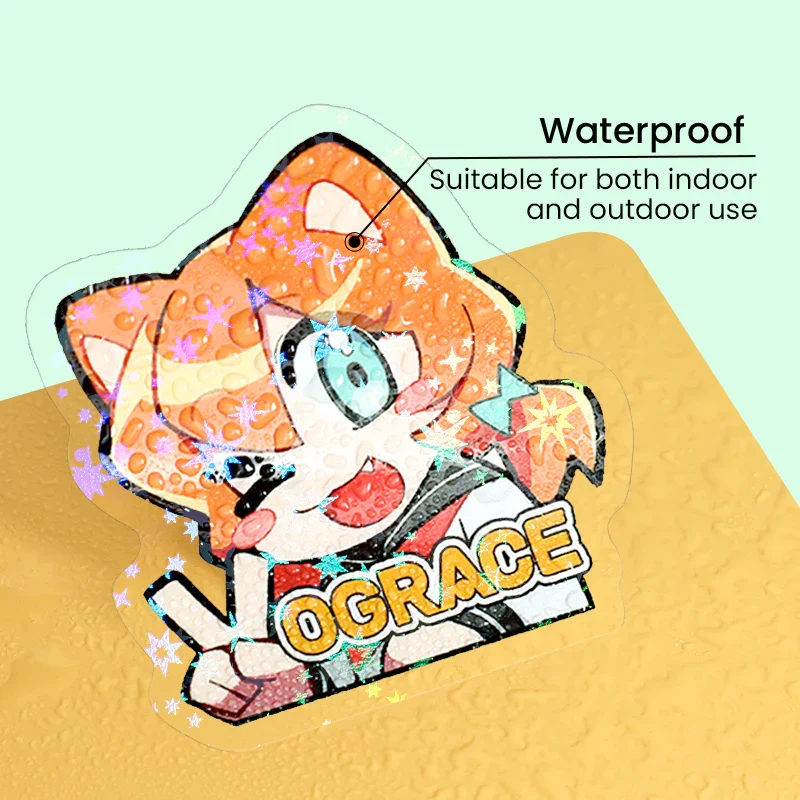 Custom Clear Holographic Stickers - Image 2