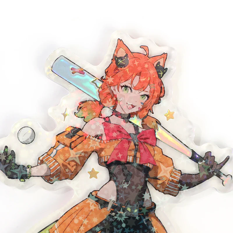 Custom Cold Foil Stamping Holographic Clear Acrylic Standees - Image 6