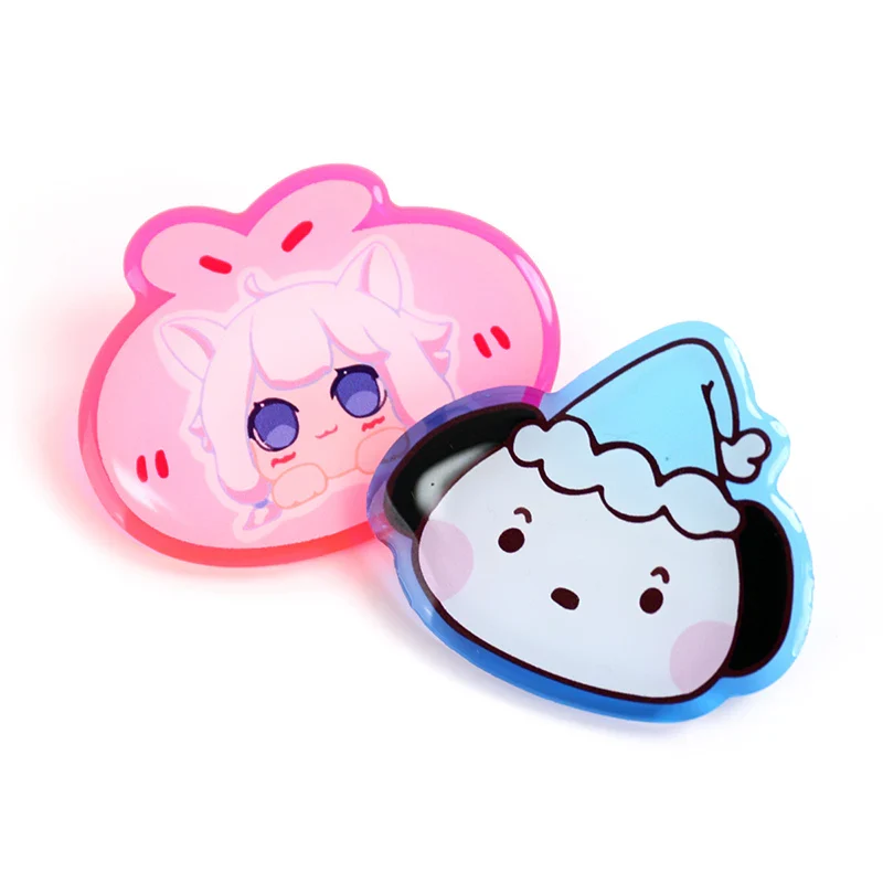 Custom Colored Glitter Epoxy Acrylic Pins - Image 3