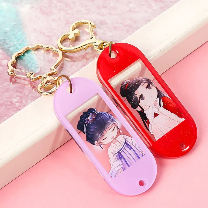 Custom Colored Hotel Motel Acrylic Keychains - Image 2