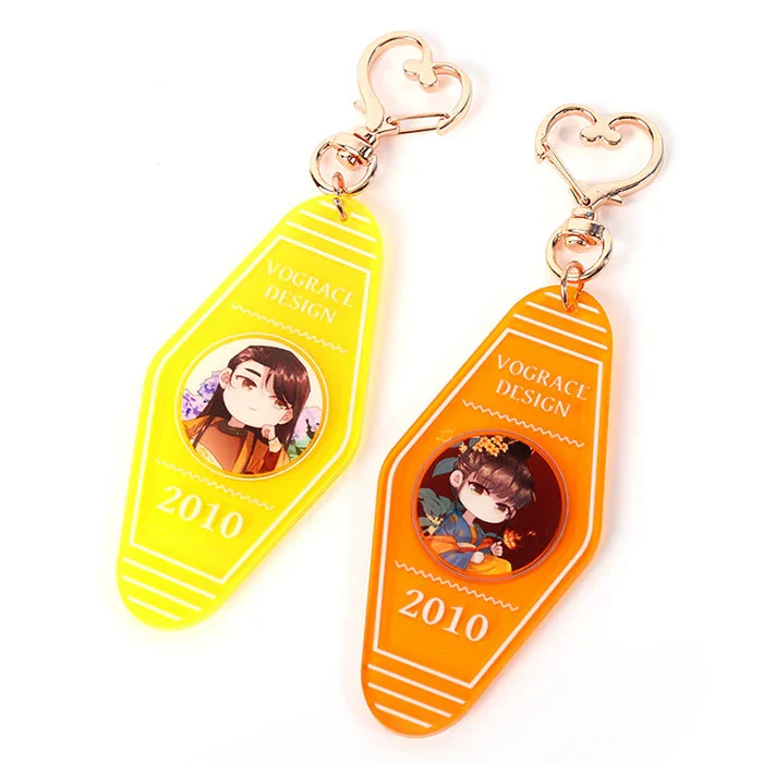 Custom Colored Hotel Motel Acrylic Keychains - Image 5
