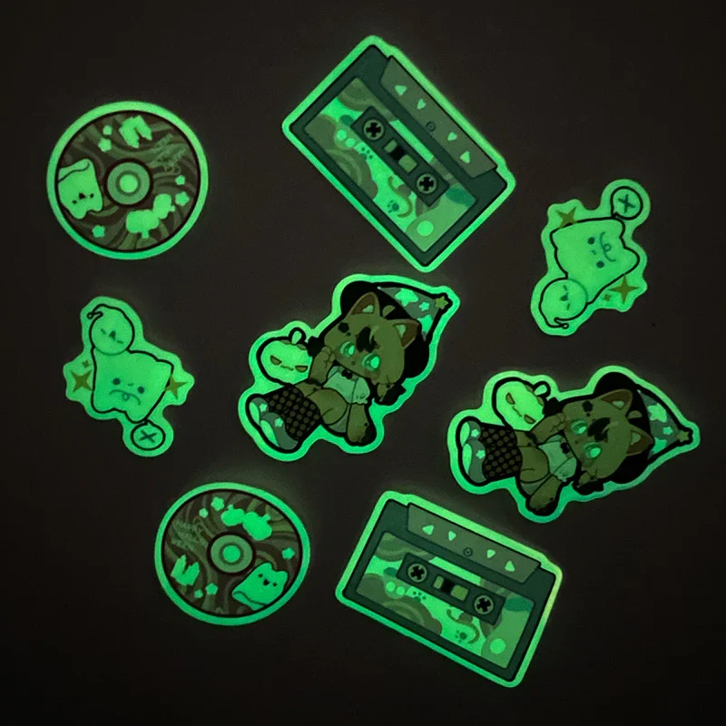 Custom Colorful Blue Holographic Glow In The Dark Stickers - Image 9