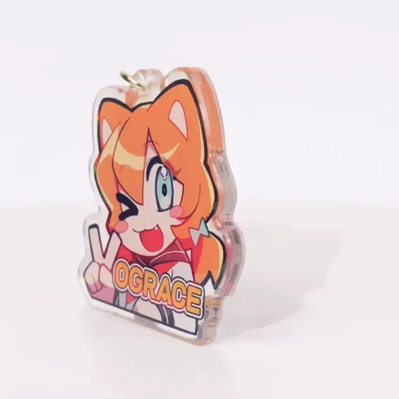 Custom Epoxy Holographic Keychain - Image 2