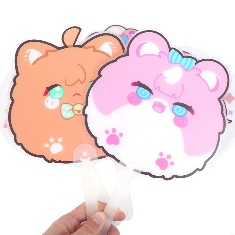 Custom Frosted Translucent PVC Hand Fans - Image 5