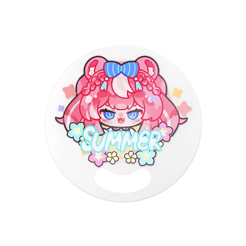 Custom Frosted Translucent PVC Hand Fans - Image 6