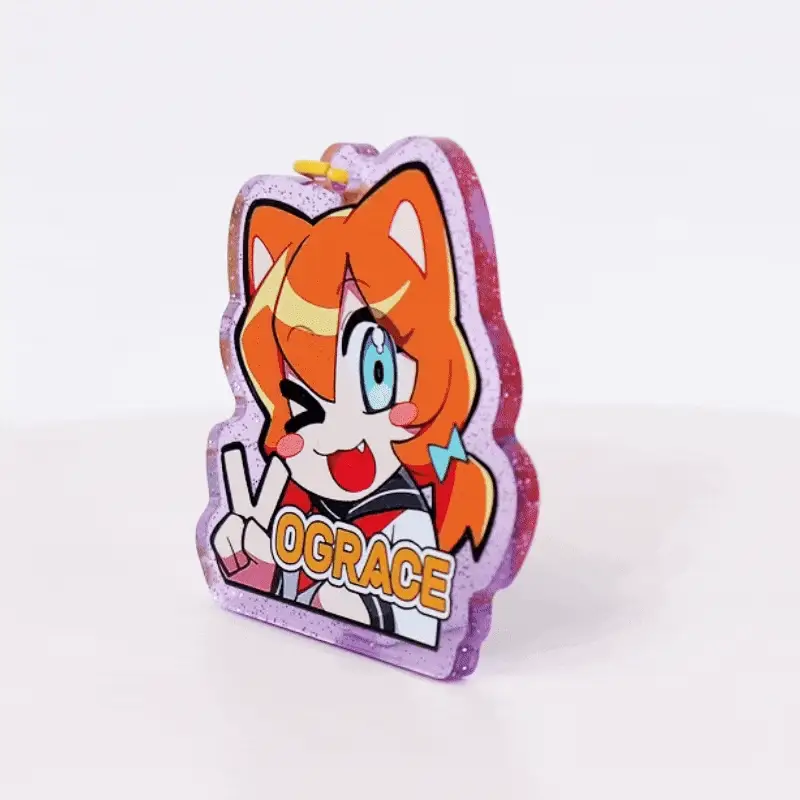 Custom Glitter Acrylic Keychain - Image 2