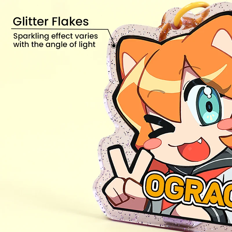 Custom Glitter Acrylic Keychain - Image 3