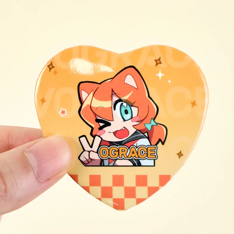 Custom Heart Shaped Button Pins - Image 3