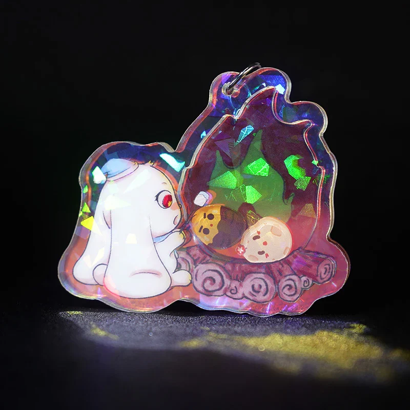 Custom Holographic Rainbow Shaker Keychains - Image 2