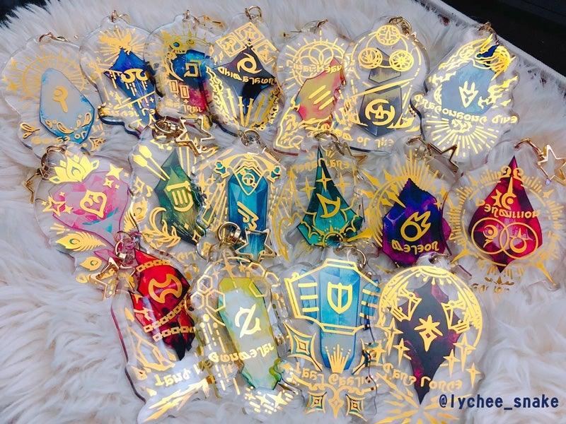 Custom Hot Stamping Glitter Epoxy Acrylic Keychains - Image 4