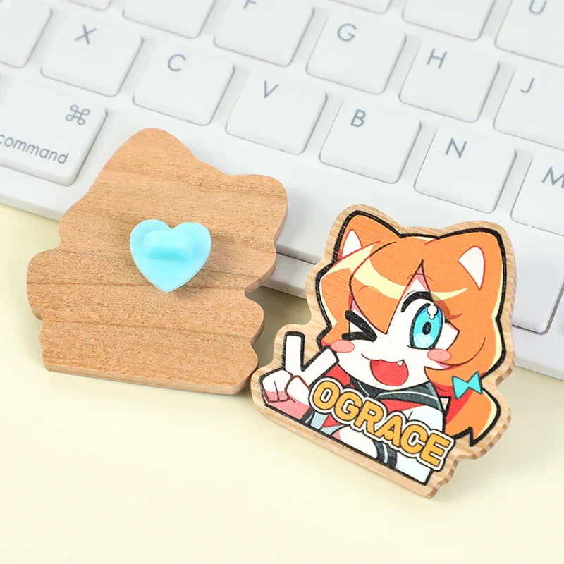 Custom Natural Wooden Pin Badges - Image 5