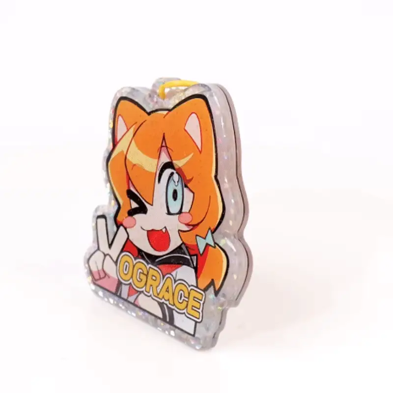 Custom Opaque Holographic Acrylic Keychains - Image 2