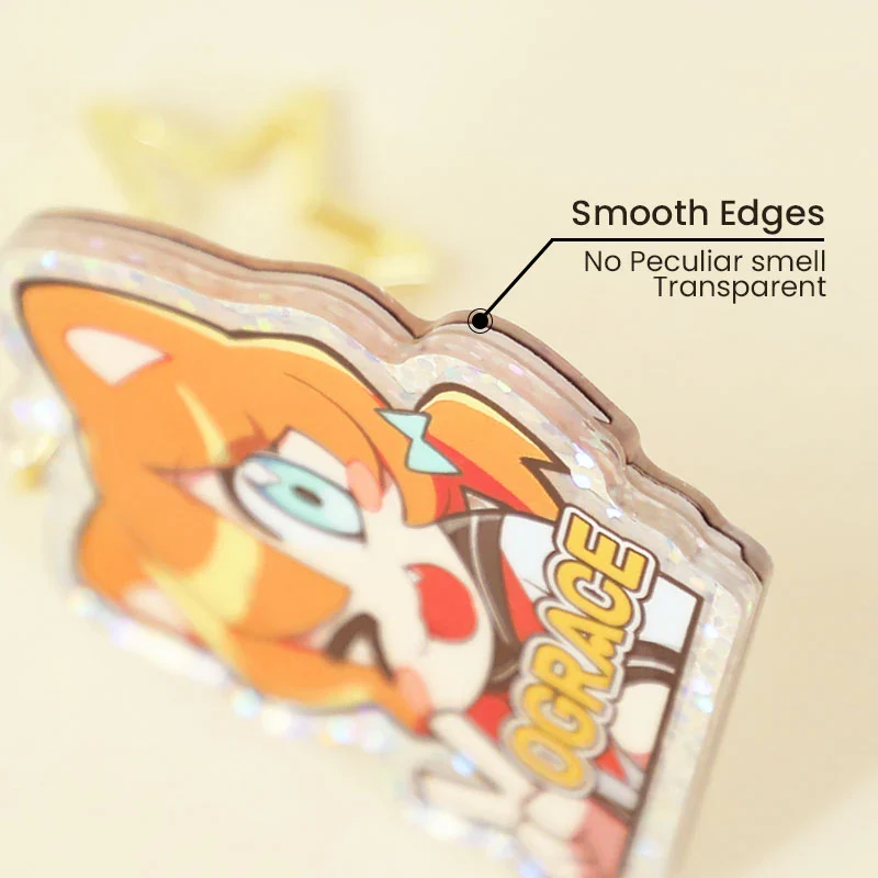 Custom Opaque Holographic Acrylic Keychains - Image 3