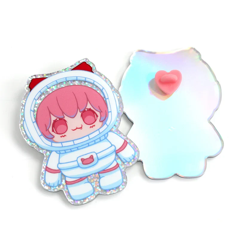 Custom Opaque Holographic Acrylic Pins - Image 7