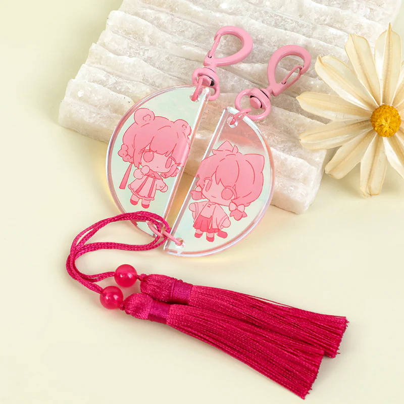 Custom Rainbow Acrylic Rounding Keychains - Image 11