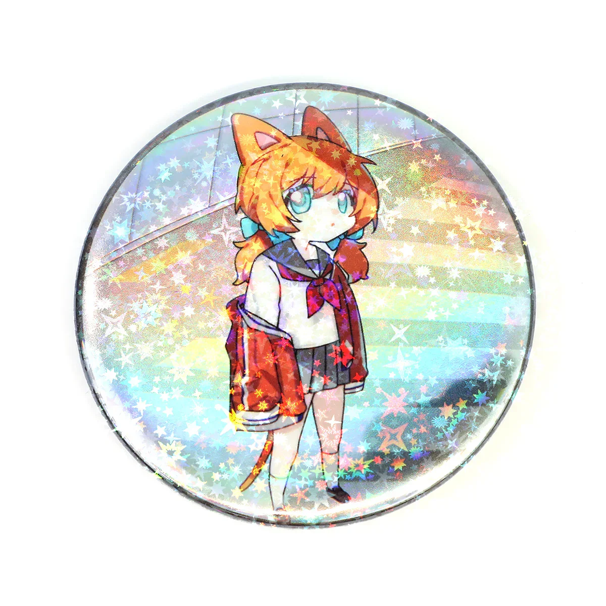 Custom Round Glitter Holographic Button Pins - Image 2