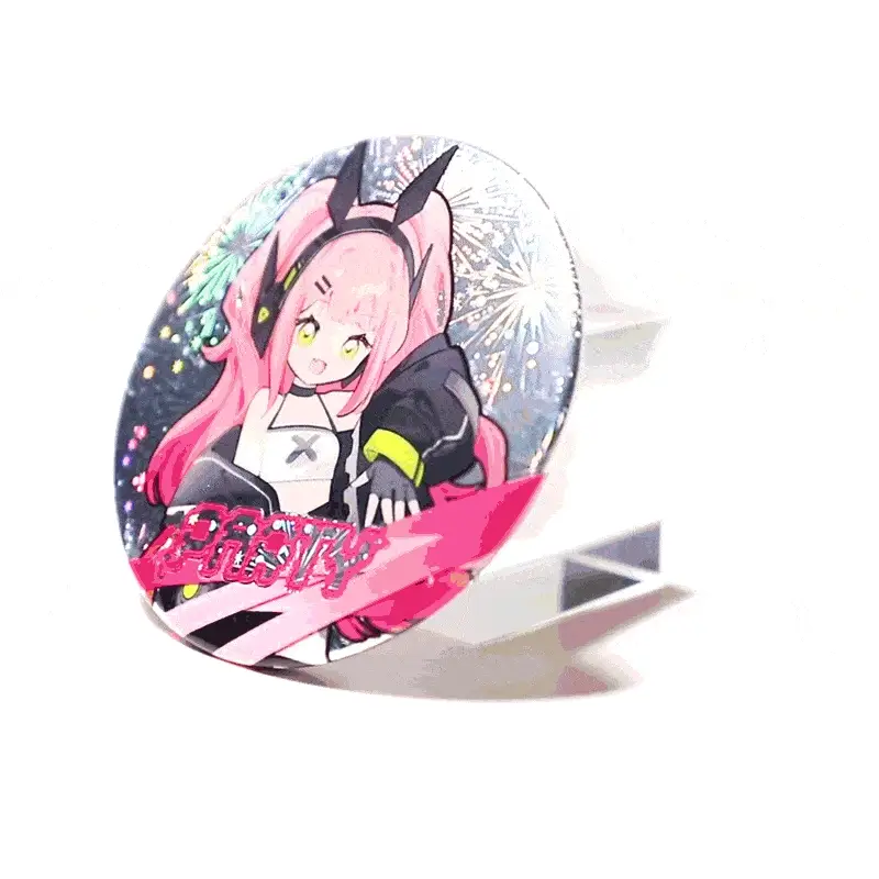 Custom Round Glitter Holographic Button Pins - Image 3
