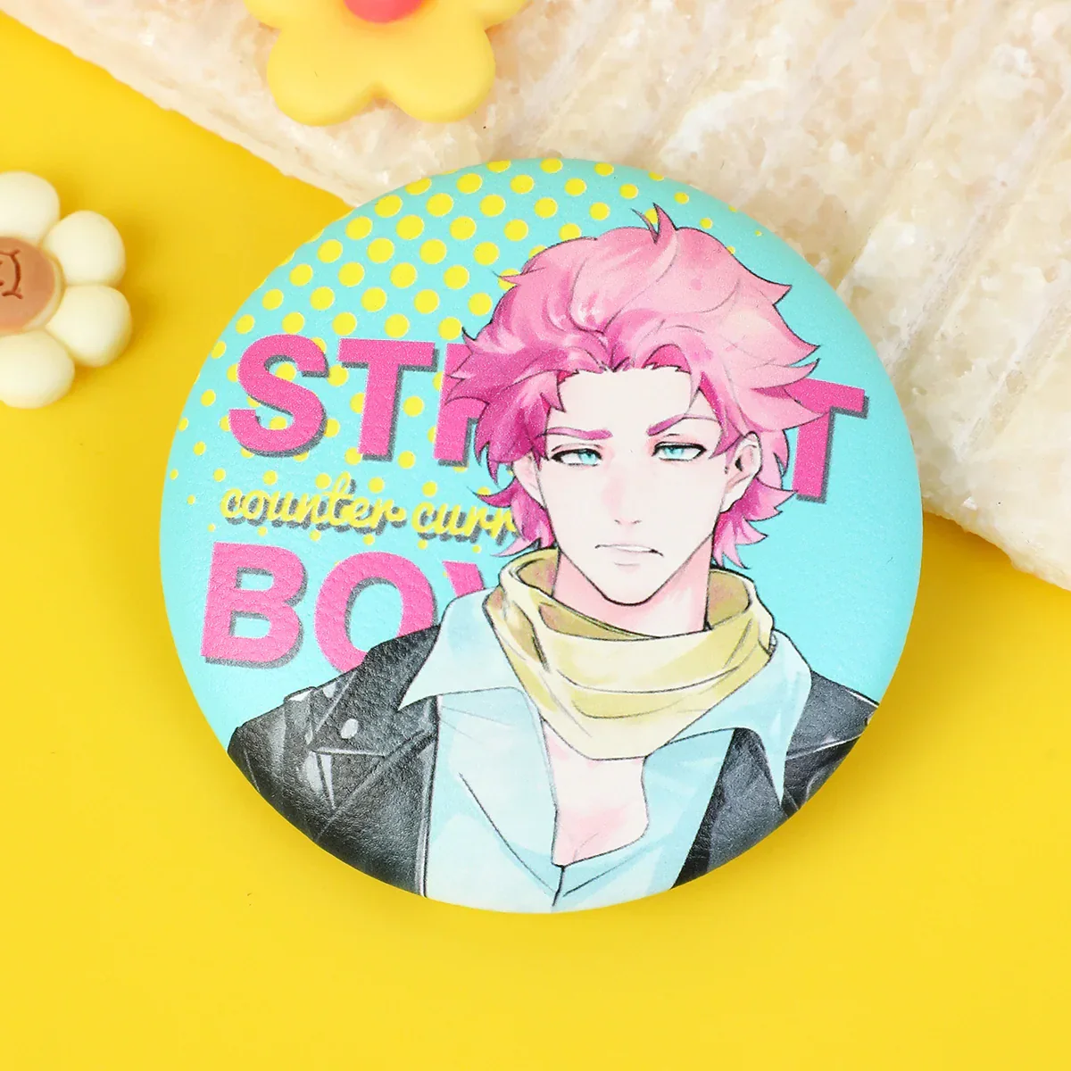 Custom Round PU Leather Button Pins - Image 4