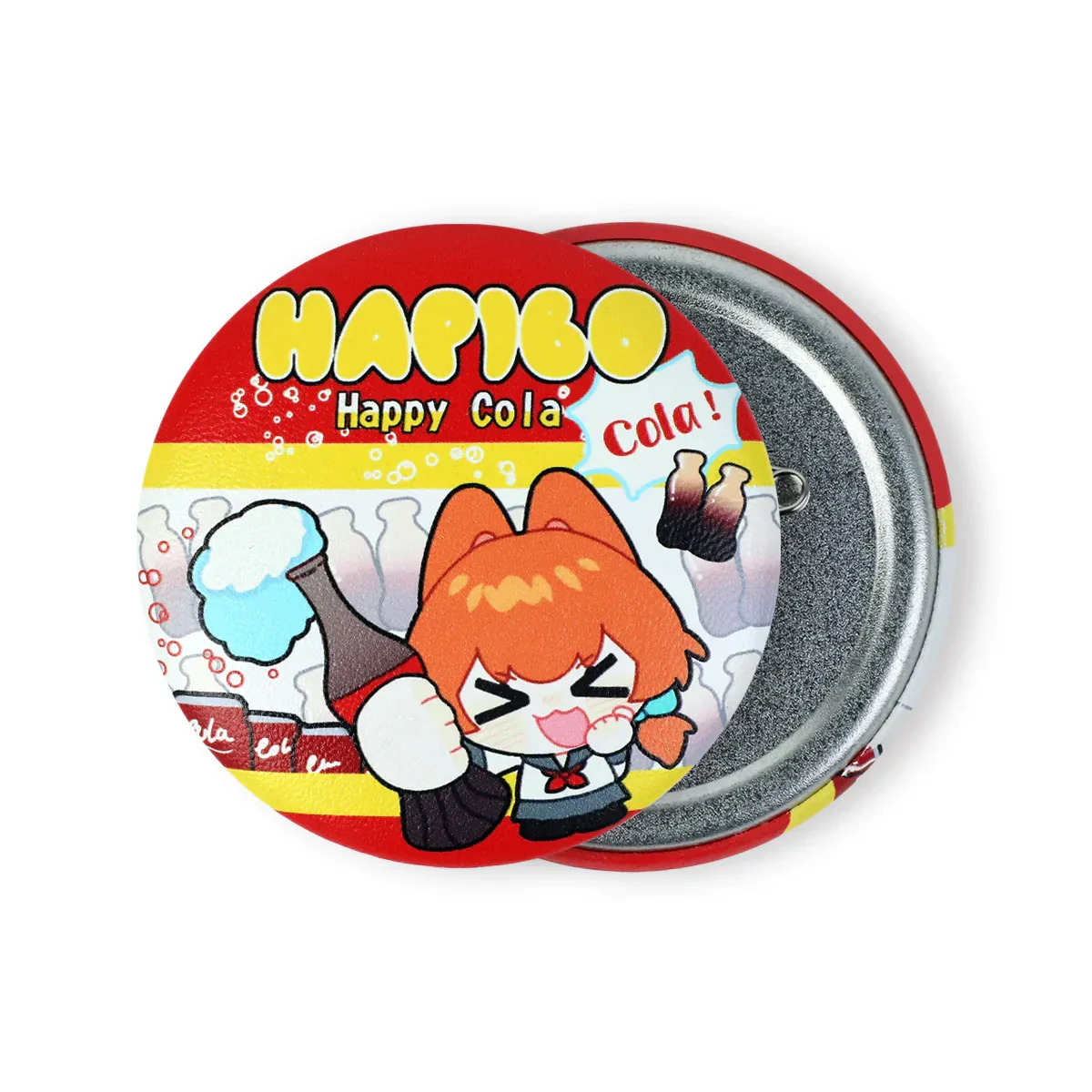 Custom Round PU Leather Button Pins - Image 7