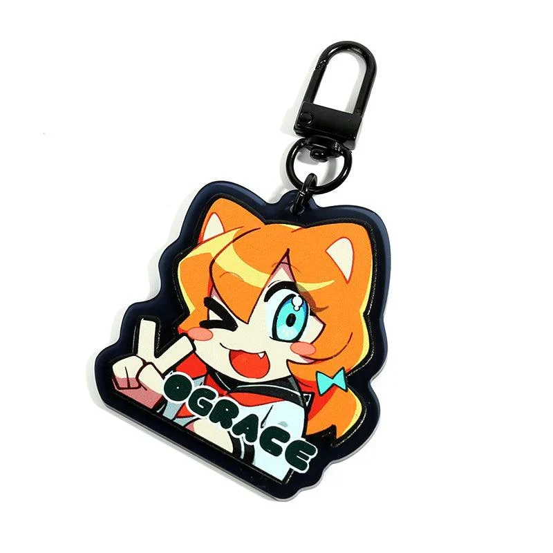 Custom Solid Colored Acrylic Keychains - Image 2