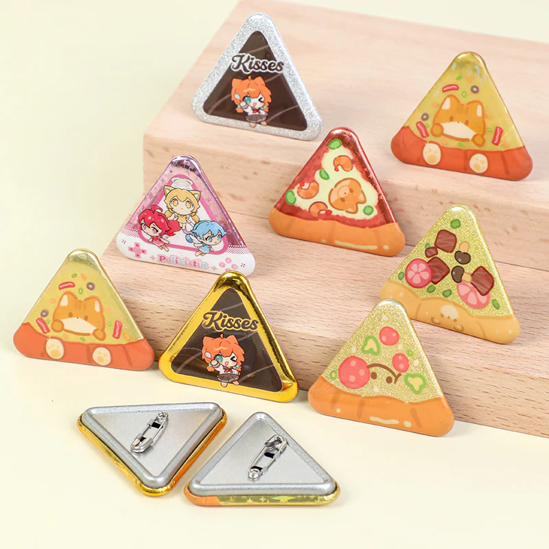Custom Triangle Glitter Button Pins - Image 15