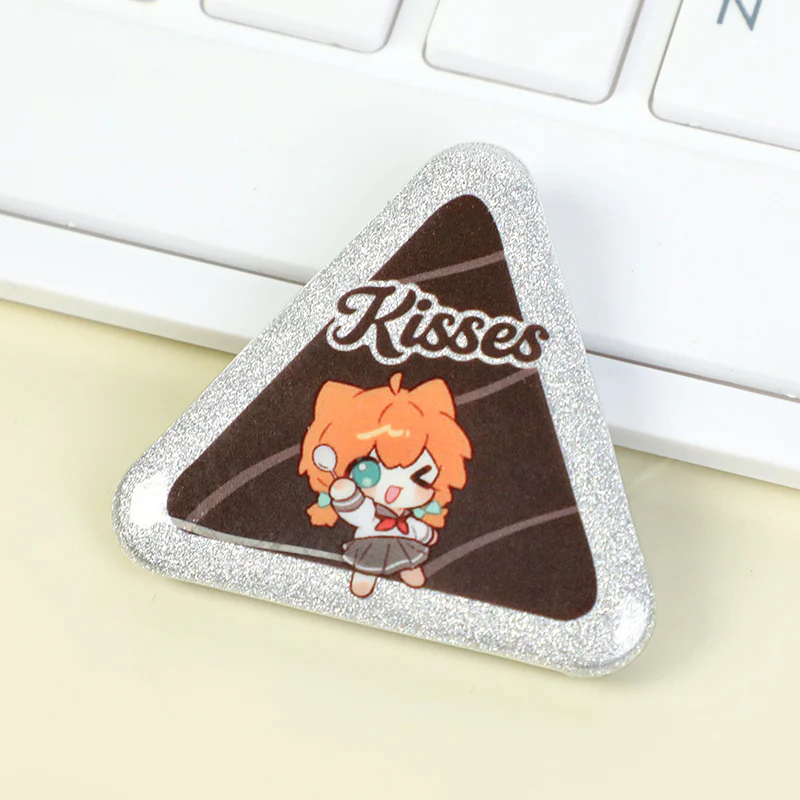 Custom Triangle Glitter Button Pins - Image 22