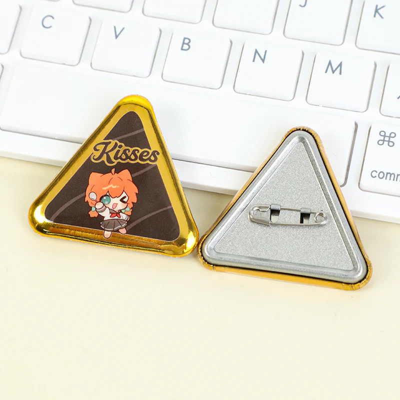 Custom Triangle Glitter Button Pins - Image 24